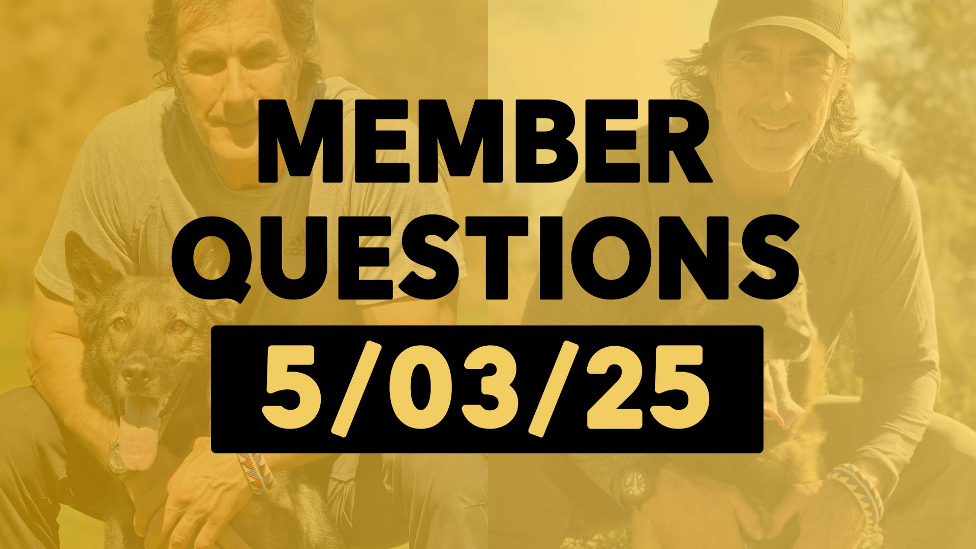 Member Questions 5-3-25
